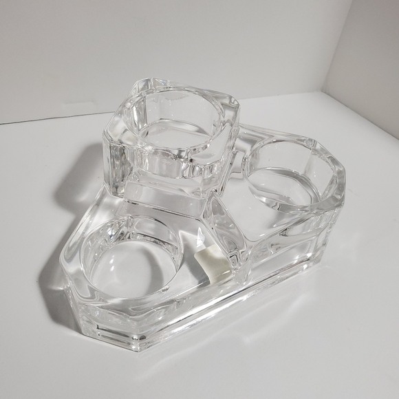 New Partylite P7965 Mini Crystal Castle 3 tier tealight candle holder - Picture 1 of 10